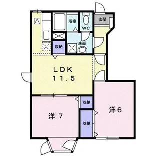 ファミール シャトレーC【0102号室】の間取り