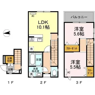 ARCADIA D棟【203号室】の間取り