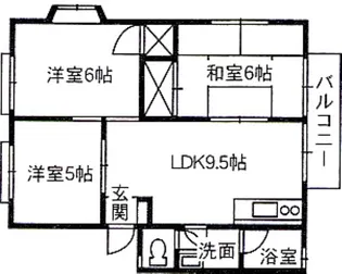 ハイグレードタウン多治米 C【202号室】の間取り