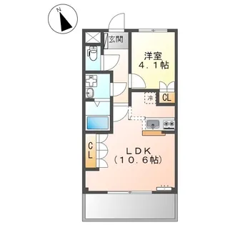 フィグトゥリーK【106号室】の間取り