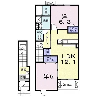 カーサ ラッフィナートE【0202号室】の間取り