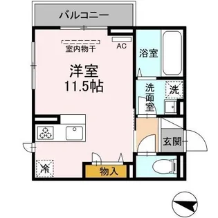 リライズ東雲【0105号室】の間取り