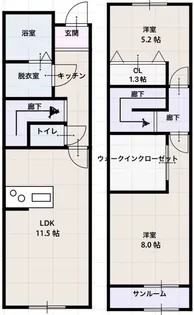 スピネル【0106号室】の間取り