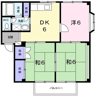 ビホウハイツ【202号室】の間取り