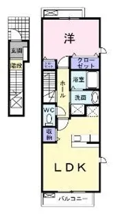 フォレストコート明神Ⅲ【0201号室】の間取り