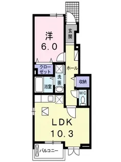 レジデンス穂垣【0104号室】の間取り