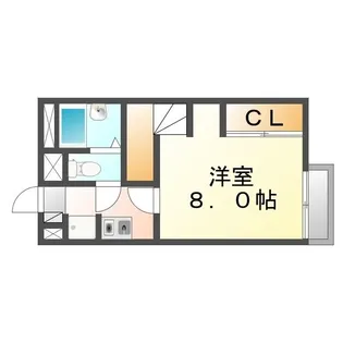 レオパレスエスポアール2番館【0209号室】の間取り