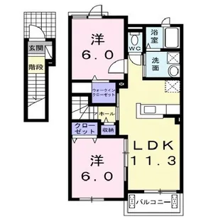 セレノ カーサ そら【0202号室】の間取り
