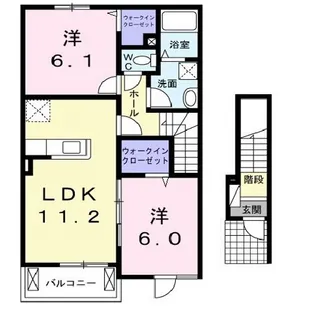 クールメゾン 広谷【0202号室】の間取り