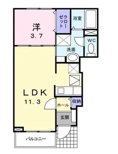シャレオ【0102号室】の間取り