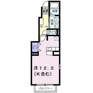 ベルシティSATO A【0101号室】の間取り