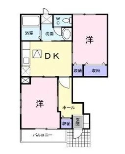 グランドールB【0101号室】の間取り