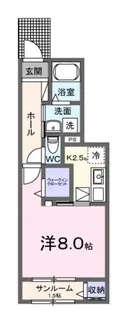 グリーン オレンジC【0103号室】の間取り