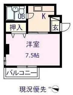 ルーエ霞町【0701号室】の間取り