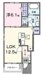 セレノ マーレⅠ【0101号室】の間取り