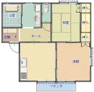 ポルテ本庄【201号室】の間取り