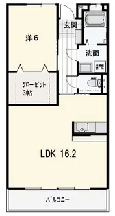 エトワール新涯【102号室】の間取り