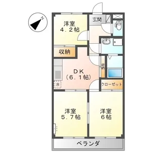 ドルチェ井上【0103号室】の間取り