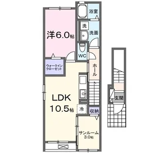 エアリー【0201号室】の間取り
