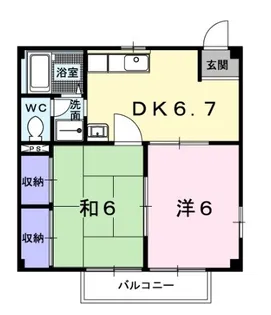 ガーデンエスプラネード【201号室】の間取り