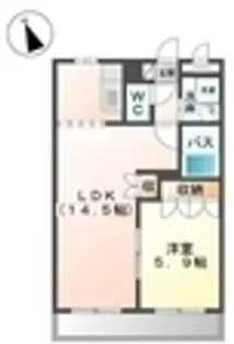 ル ボヌール【0303号室】の間取り