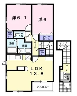 MAI DEA【0201号室】の間取り