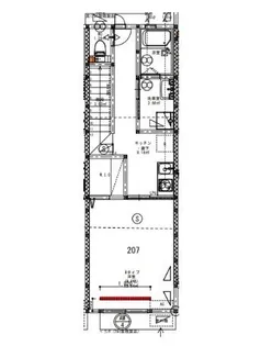 ガーデンヒルズ長者町【0201号室】の間取り