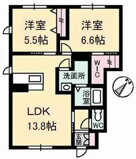グランマスト川口 A棟【101号室】の間取り
