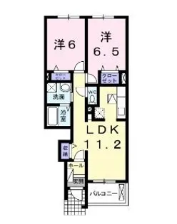 アズールコート【0102号室】の間取り
