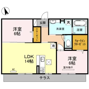 アステリア【0102号室】の間取り
