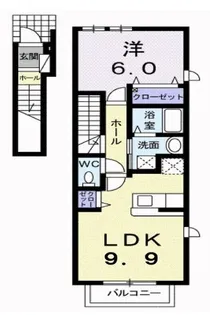 メゾン アミスタ【0201号室】の間取り