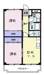 レジデンス久安【202号室】の間取り