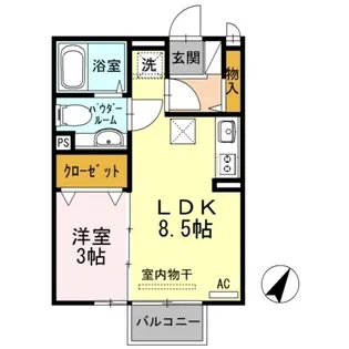 ピースフリー【0103号室】の間取り