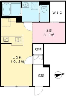 クレール岡田【102号室】の間取り