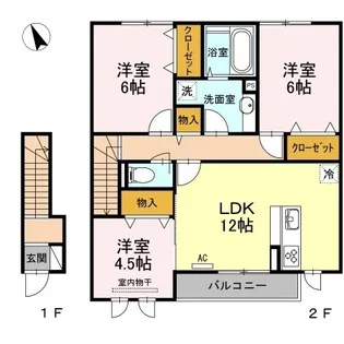 グランディール【0203号室】の間取り