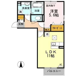 リヤンAJⅡ【0201号室】の間取り