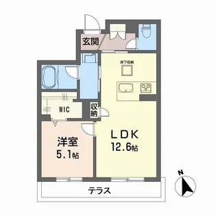 ランビリズマ【101号室】の間取り