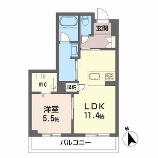 ランビリズマ【202号室】の間取り