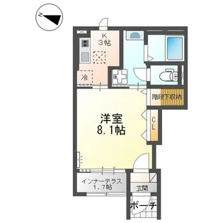 ソラーナ南蔵王【103号室】の間取り