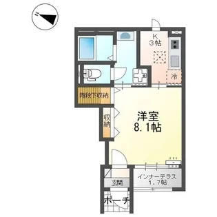 ソラーナ南蔵王【105号室】の間取り