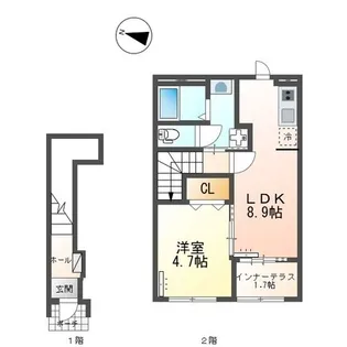 ソラーナ南蔵王【205号室】の間取り