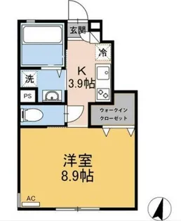 アイディール【0102号室】の間取り