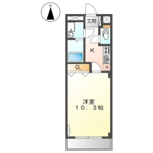 パームヒルズ大城【103号室】の間取り