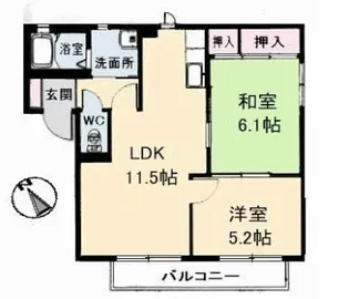ハイツエメロード A棟【202号室】の間取り