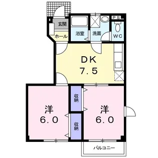 ビューテラス平原台【0101号室】の間取り