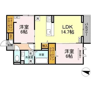 グリシーナヴァッレ【0101号室】の間取り