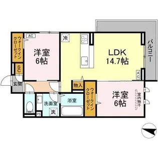 グリシーナヴァッレ【0201号室】の間取り