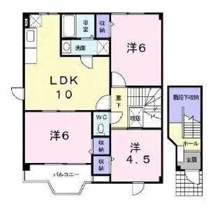 サンロード福山A【0201号室】の間取り