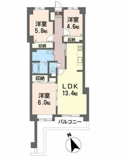 サーパス地吹園【108号室】の間取り
