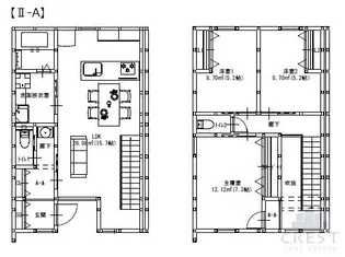 広島県福山市南蔵王町4-1-34【テラスハウス】の間取り